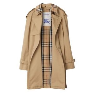 Burberry Beige Trench Coat with Classic Check Lining